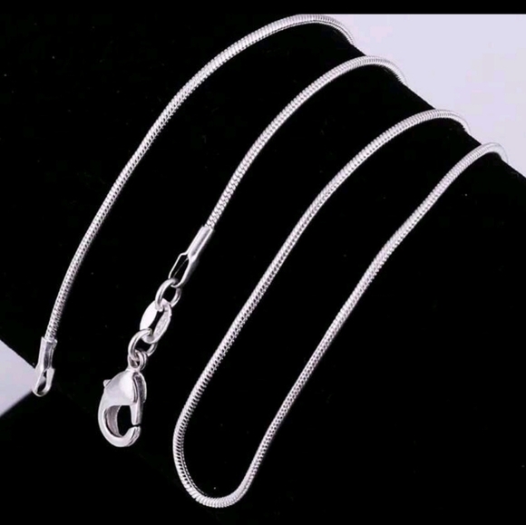 925 STERLING LONG SKINNY SILVER ROUND SNAKE CHAIN NECKLACE FOR LAYERING 30" - Picture 2 of 7